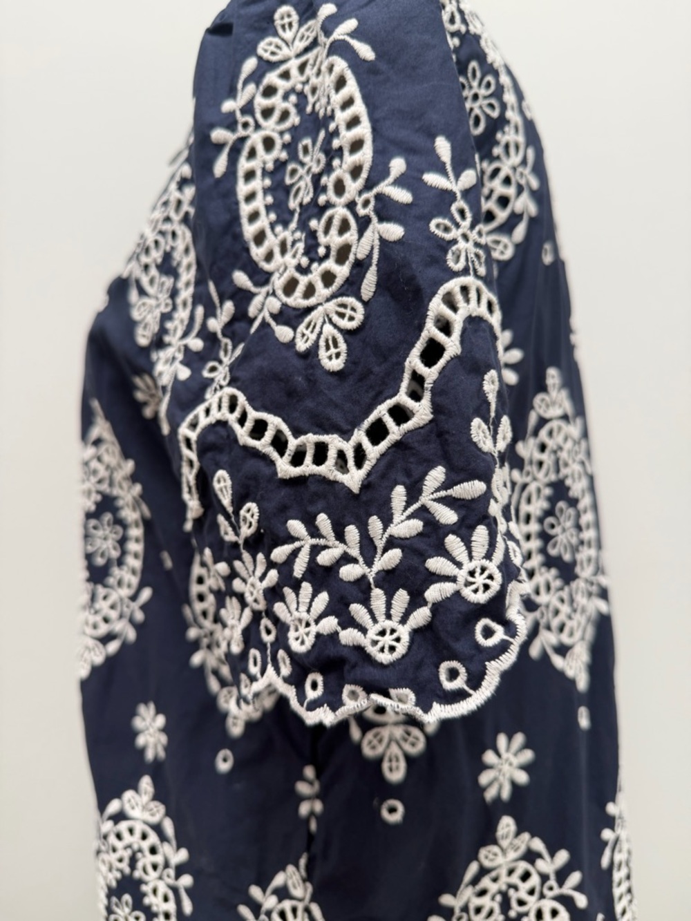 Sezane Elvina Dress Navy White Mini Dress Size 38 Medium US 6 - Picture 7 of 14